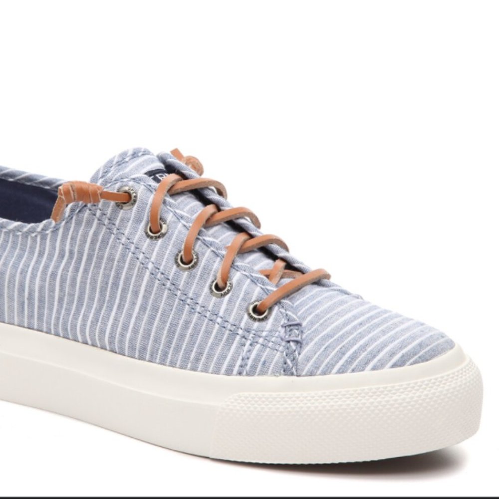 Sperry - Cliffside Platform Slip-On Sneakers (Light Blue stripes)